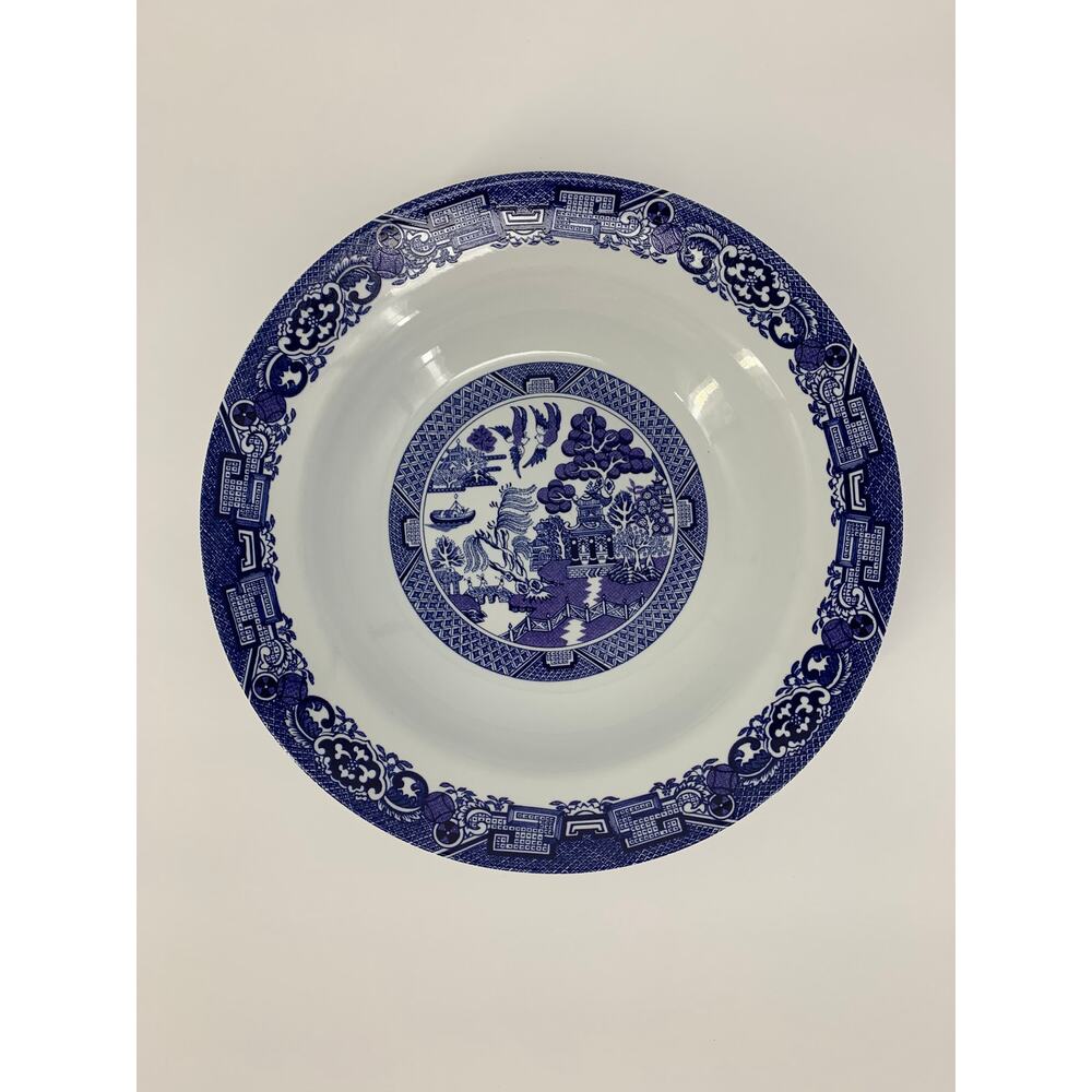 Vintage Royal Cuthbertson Classic Blue Willow 8.5 in China Soup Bowl Collectible